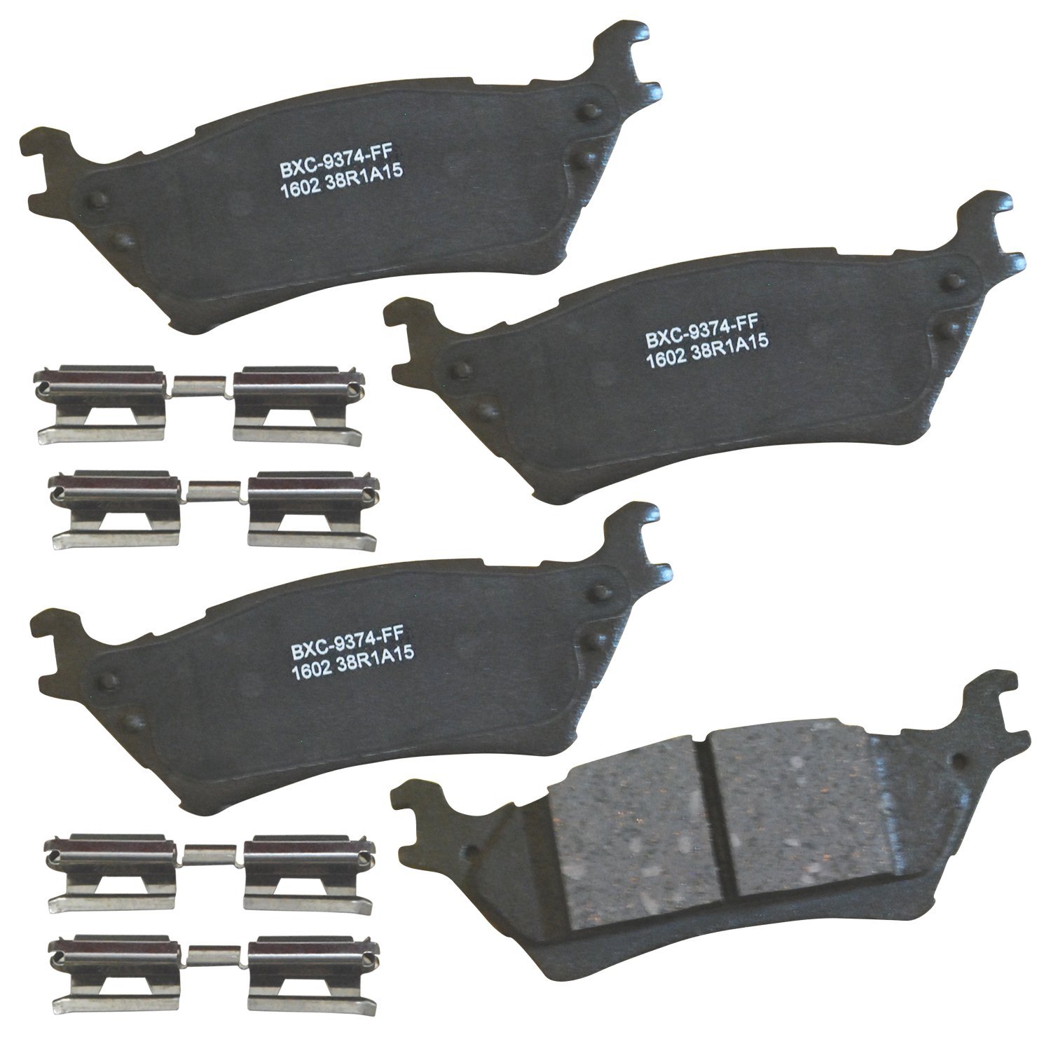 Bendix Premium SBC1602 Ceramic Rear Brake Pads for Ford F-150 2020-2012, Lobo 2020-2015, Lincoln Mark LT 2014-2012
