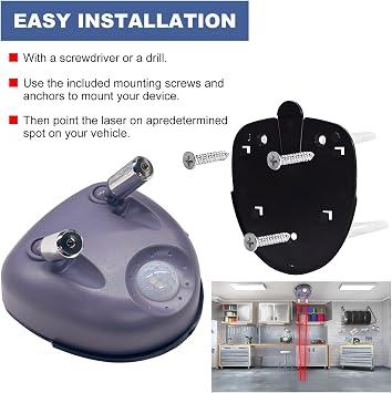 Parking Guide Assist Laser Sensor, 360 Degree Adjustable Laser Head Car Garage Sensor, Universal Dual Lasers Garage Sensors for Parking Guide, Parking Aid Car Accessories