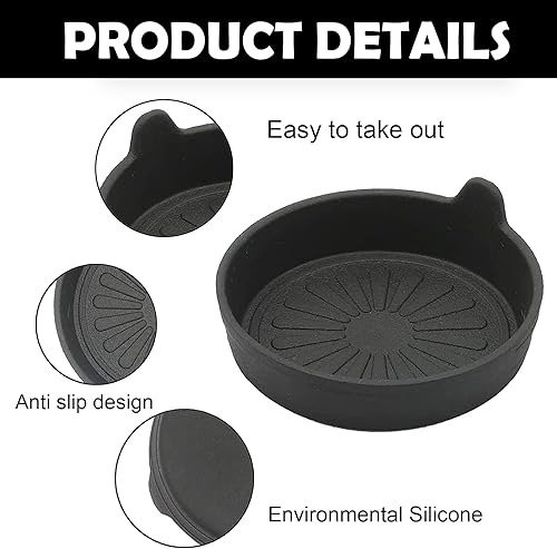 Miniatura 6 de Pack-4 - Posavasos para automóvil, universal extraíble empotrado, posavasos de silicona antideslizante para la mayoría de automóviles, SUV y