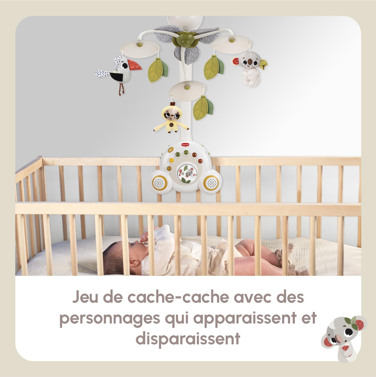 Tiny Love Soothe 'n Groove Mobile Musical 2-en-1 Bébé 0 mois+ Boho Chic