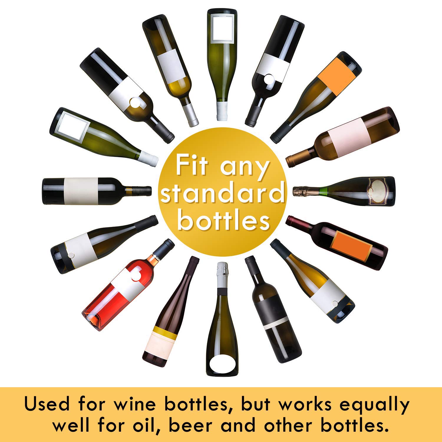Christmas Wine Bottle Stoppers Set – 8 Silicone Reusable Caps With Gift Box, Funny Holiday Designs