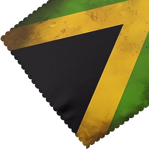 Miniatura 5 de Rectangular Placemats Set of 4, Heat Resistant Old Jamaican Flag Printed Kitchen Dining Table Mats
