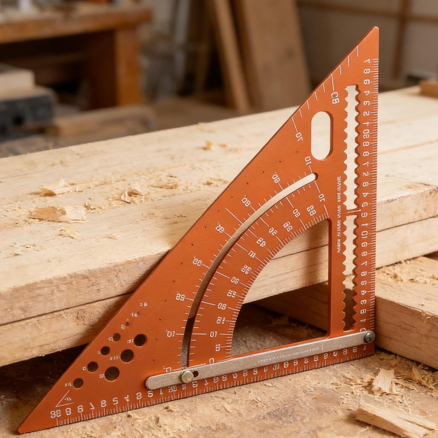 Carpenter Square - Aluminum Alloy Adjustable Carpentry Triangle Ruler, Construction Square for Men Women Professionals Hobbyists, Ideal for Measuring Angle Layout Woodworking Workshop, Crafting Tasks