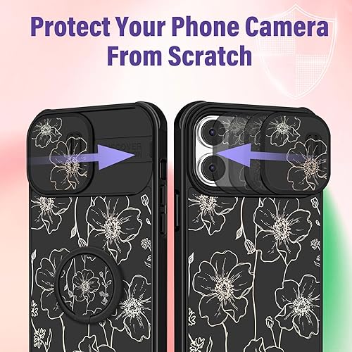 Miniatura 617 de Funda 2 en 1 para iPhone 11 para mujer, linda funda para teléfono para niñas, diseño de mariposas y flores, diseño Kawaii bonito y único con funda