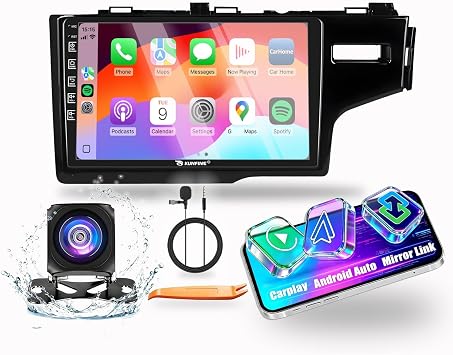 for Honda Fit Jazz 2015-2020 RHD CarPlay Android Auto Navigation Stereo GPS Radio Reverse Camera Display 10" IPS Touchscreen Headunit Tablet Pad Media Player, if Applicable Quad Core 2G+64G