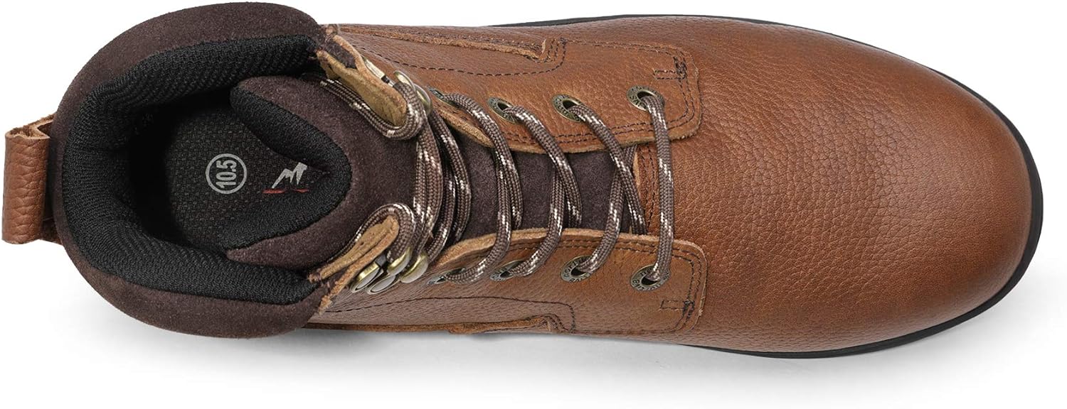 NORTIV 8 Men's Soft Toe Leather Work Boots Lightweight Tactical Hiking Boots Industrial Construction Boots Rubber Sole : Clothing, Shoes & Jewelry