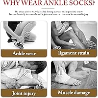 Vista 2 de Calcetines de compresión para neuropatía para hombres y mujeres, calcetines para fascitis plantar, calcetines de alivio del dolor para neuropatía