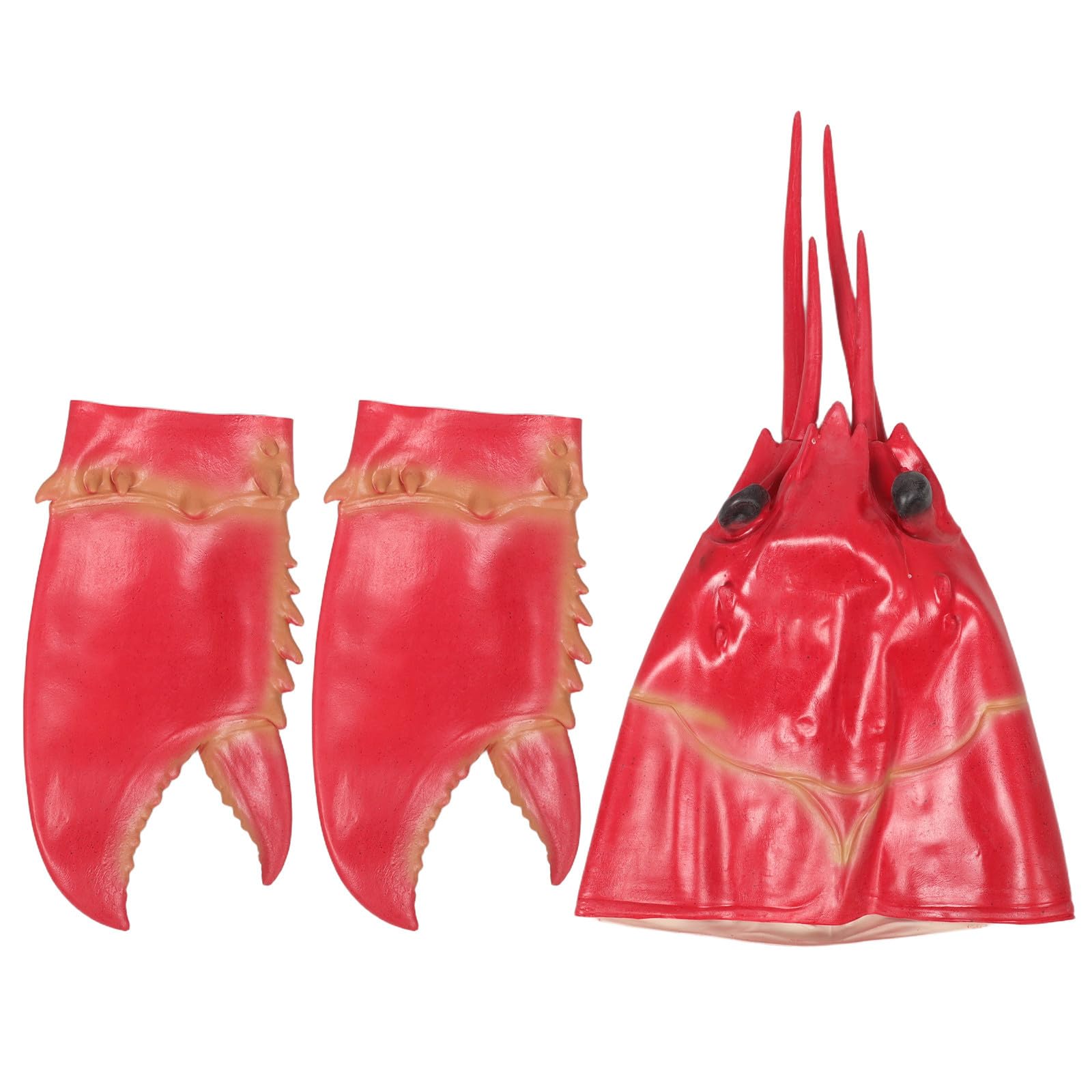 Sombrero Gracioso de Pinza de Langosta, Látex Rojo, Adulto
