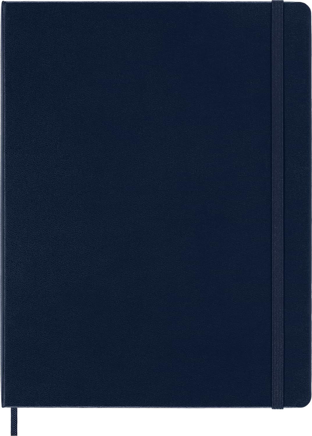 Moleskine Classic Notebook, Hard Cover, XL (7.5" x 9.5") Plain/Blank, Sapphire Blue, 192 Pages
