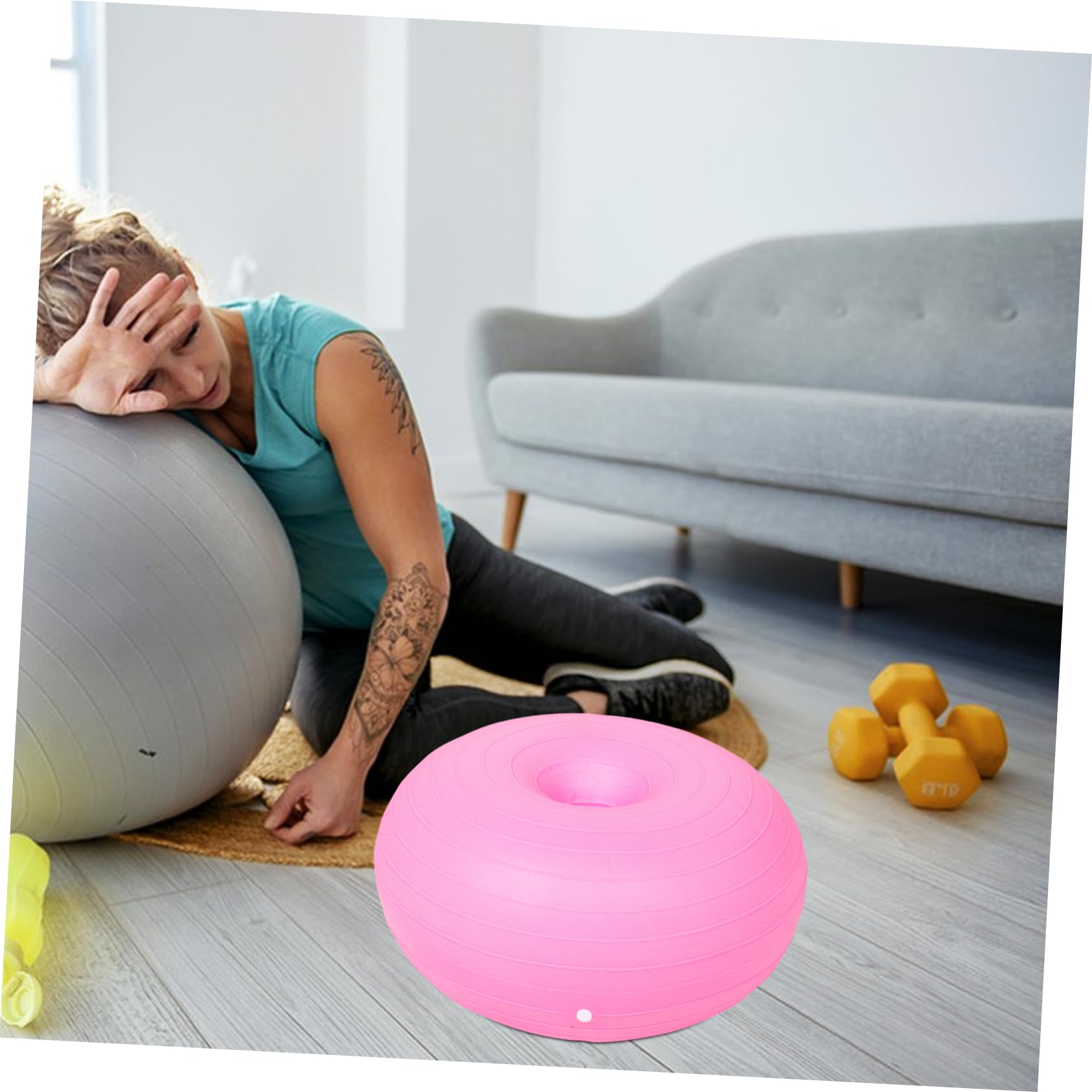 ibasenice Pelota De Pilates Profesional Accesorio De Entrenamiento Multifuncional Pelota De Yoga para Core Portátil y Duradera