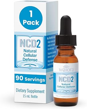 NCD2 Liquid Mineral Supplement, Advanced Cellular Support Formula, Daily Digestive & Detox, Immune, pH Balance, Cleansing; Easy-to-Use Drops One .5 oz Bottle, 90 serv. by Waiora