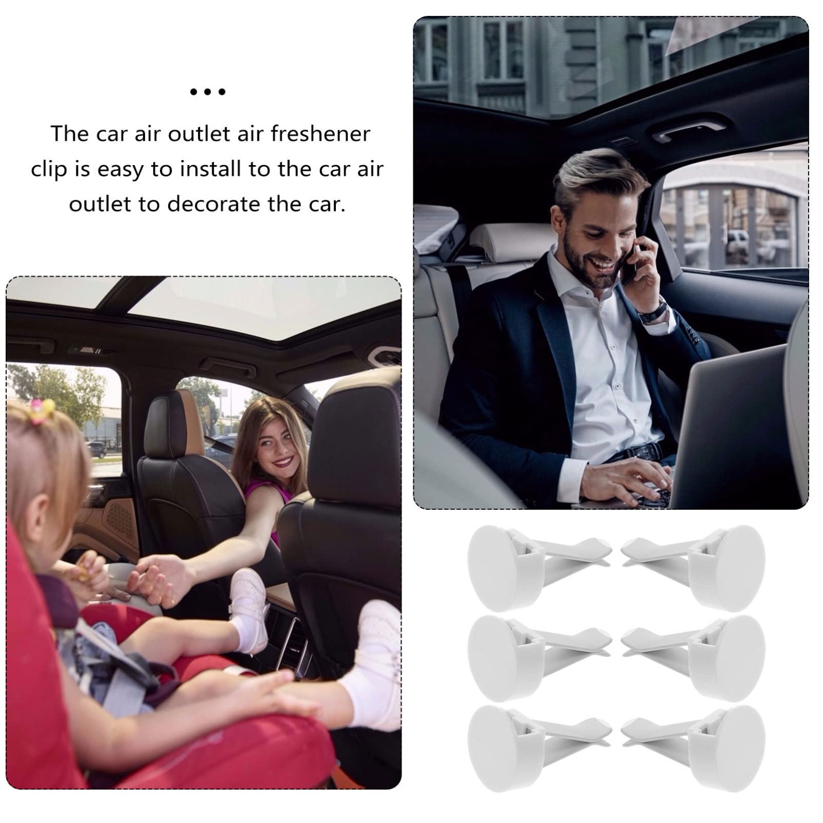 GLEAVI 100pezzi Clip Per Ventilazione Auto Clip Fissaggio Profumatori Per Auto Facili Da Installare Design Semplice e Resistente Compatibili Con Ventilazione Di Accessori Decorativi Per
