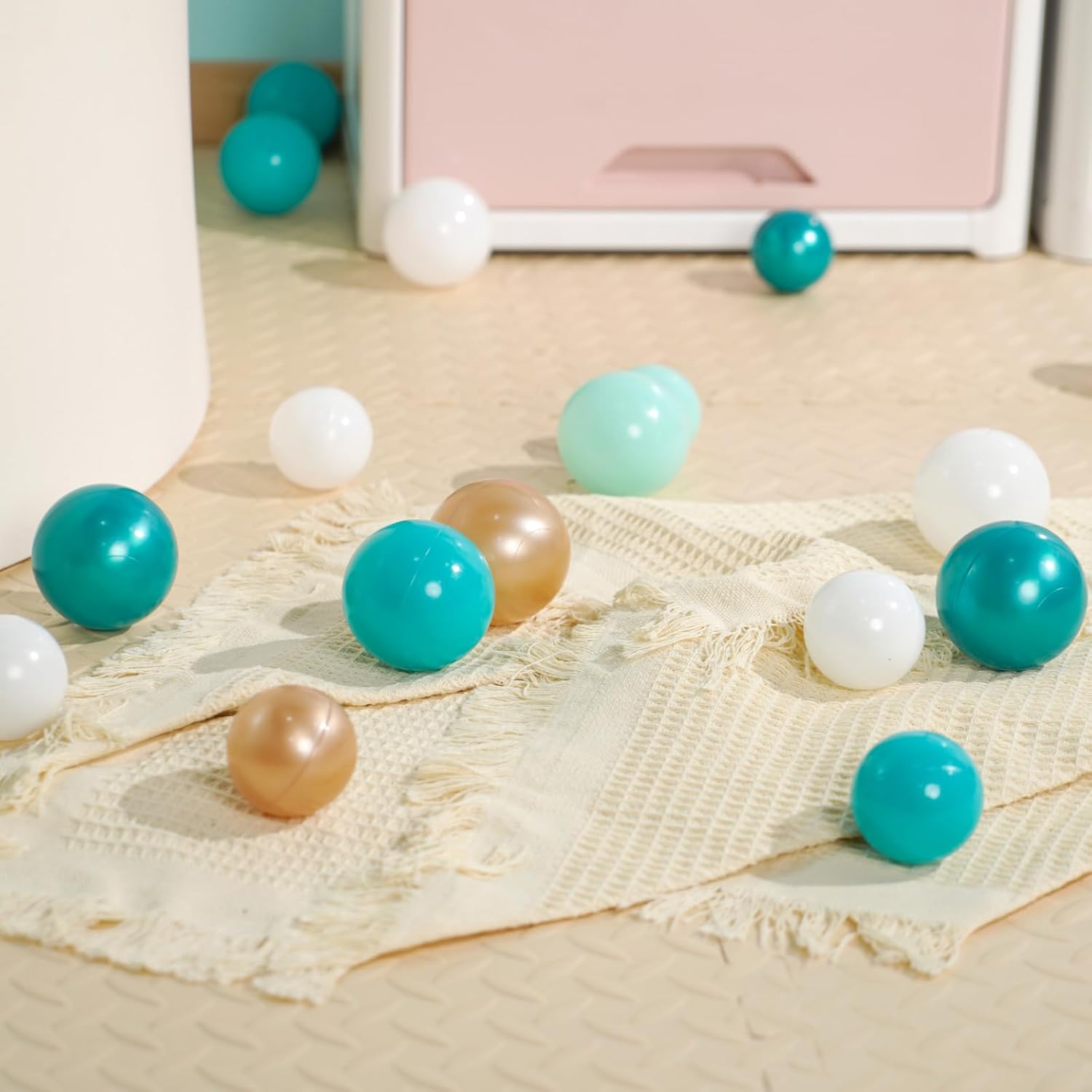 50Pcs 5.5cm Balles Plastique Piscine Jouet Pour Enfant Bébé - Jeux - Jouets