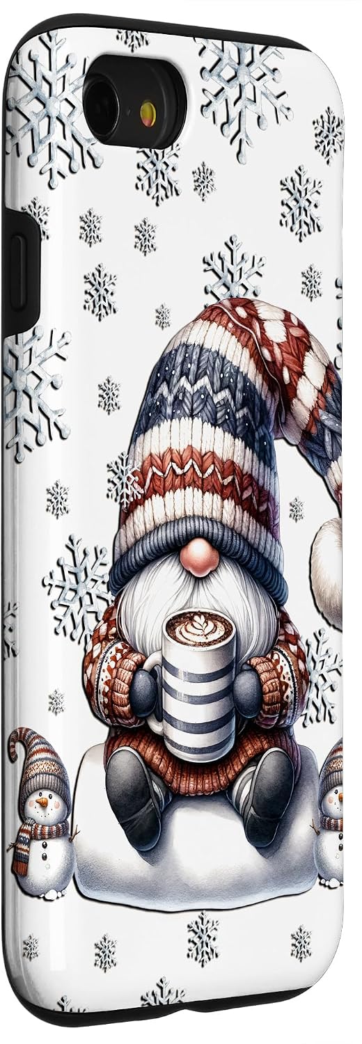 Snowflake Gnome For Women With Hot Cocoa Winter Aesthetic Case for iPhone SE (2020) / 7 / 8