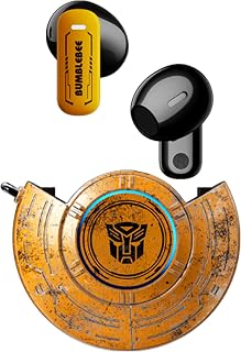 Transformers TF-T31 TWS Wireless Earbuds: Low Latency Gaming, HiFi Music Mode, 50H Battery, Bumblebee Yellow