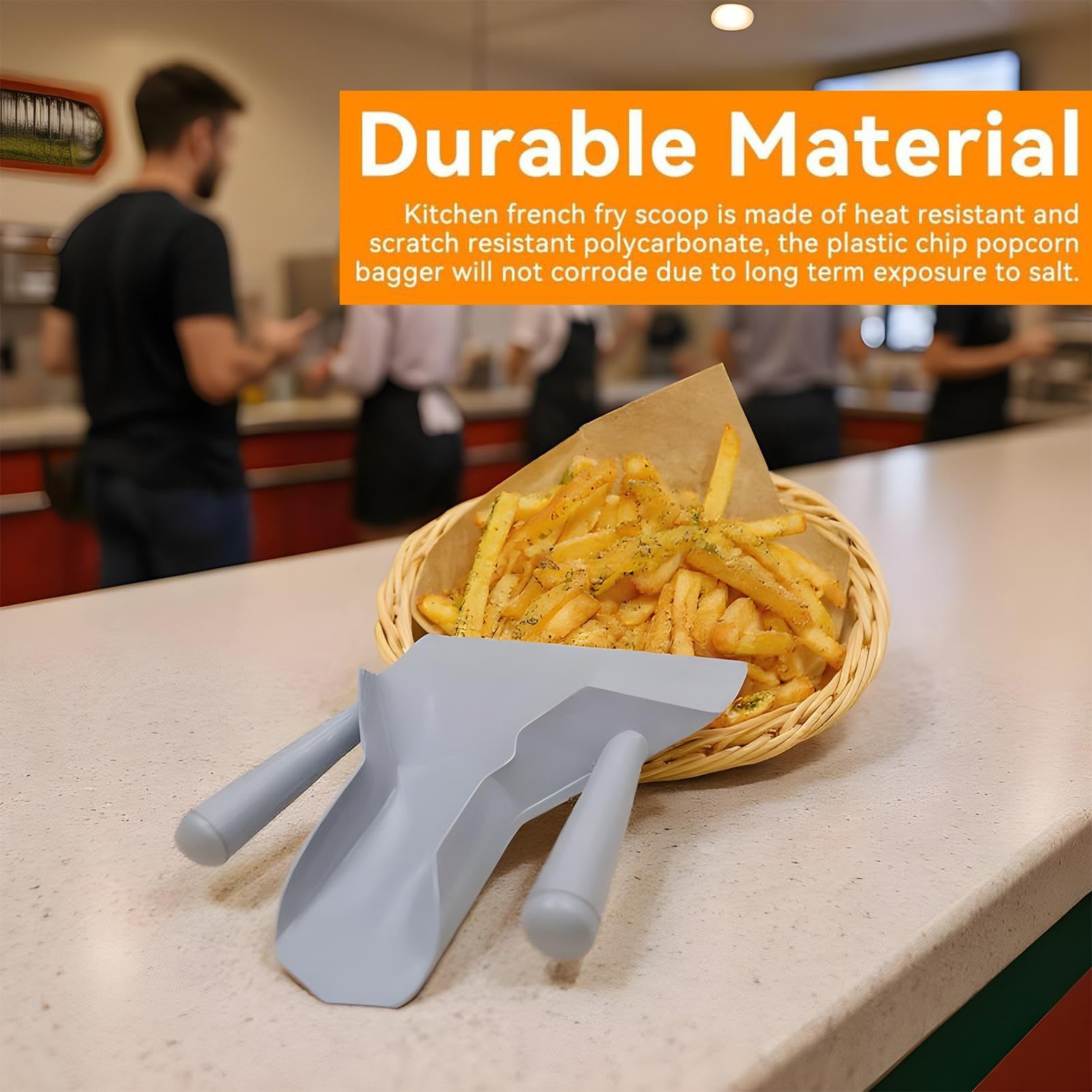 Paletta Per Patatine - Paletta Per Fritte | Con Manico Ergonomico Attrezzo Cucina Per Cibi Pasti Casa Ristorante