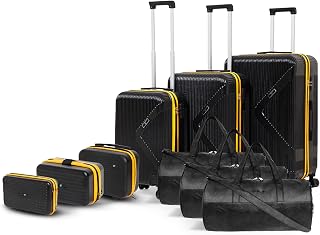 VLITE Brampton 9-Piece Family Set – 3 Vanity Cases + 3 Duffle Bags + 3 Trolley Suitcases, Unbreakable Polycarbonate Luggag... Price In India