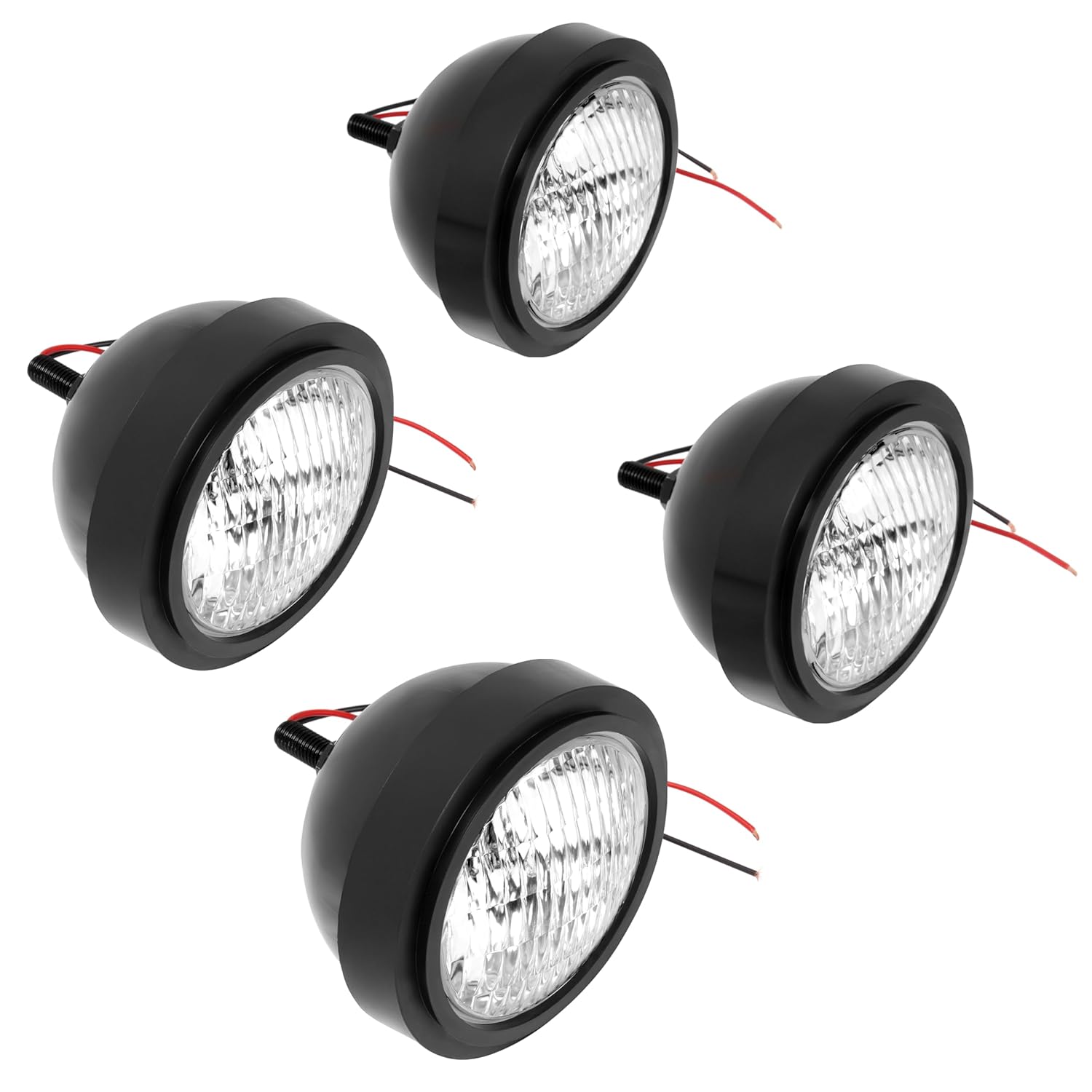 Set of 4 Fender Lights Sealed Beam Headlight Compatible With John Deere 2010 2640 3010 3020 4010 4020 1020 1520 1530 5010 5020 6030 Replacement For 388945R1 Clear Lens