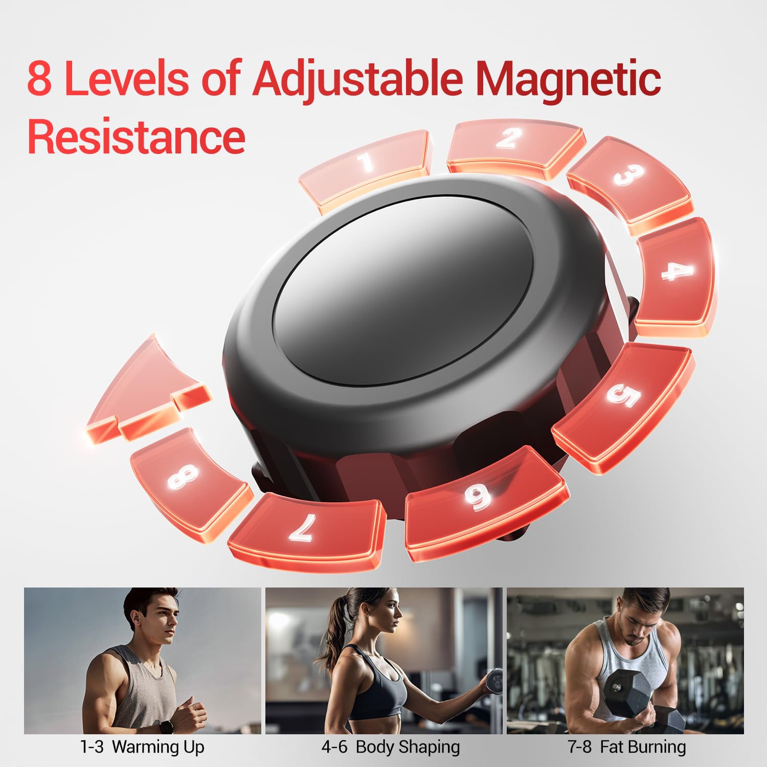 UMAY Crosstrainer für Zuhause, 16 Widerstandsstufen, Leiser Magnetischer Ellipsentrainer, 40cm Schrittlänge, Herzfrequenzgriffe,LCD-Display Cross Trainer, Tragfähigkeit 159kg