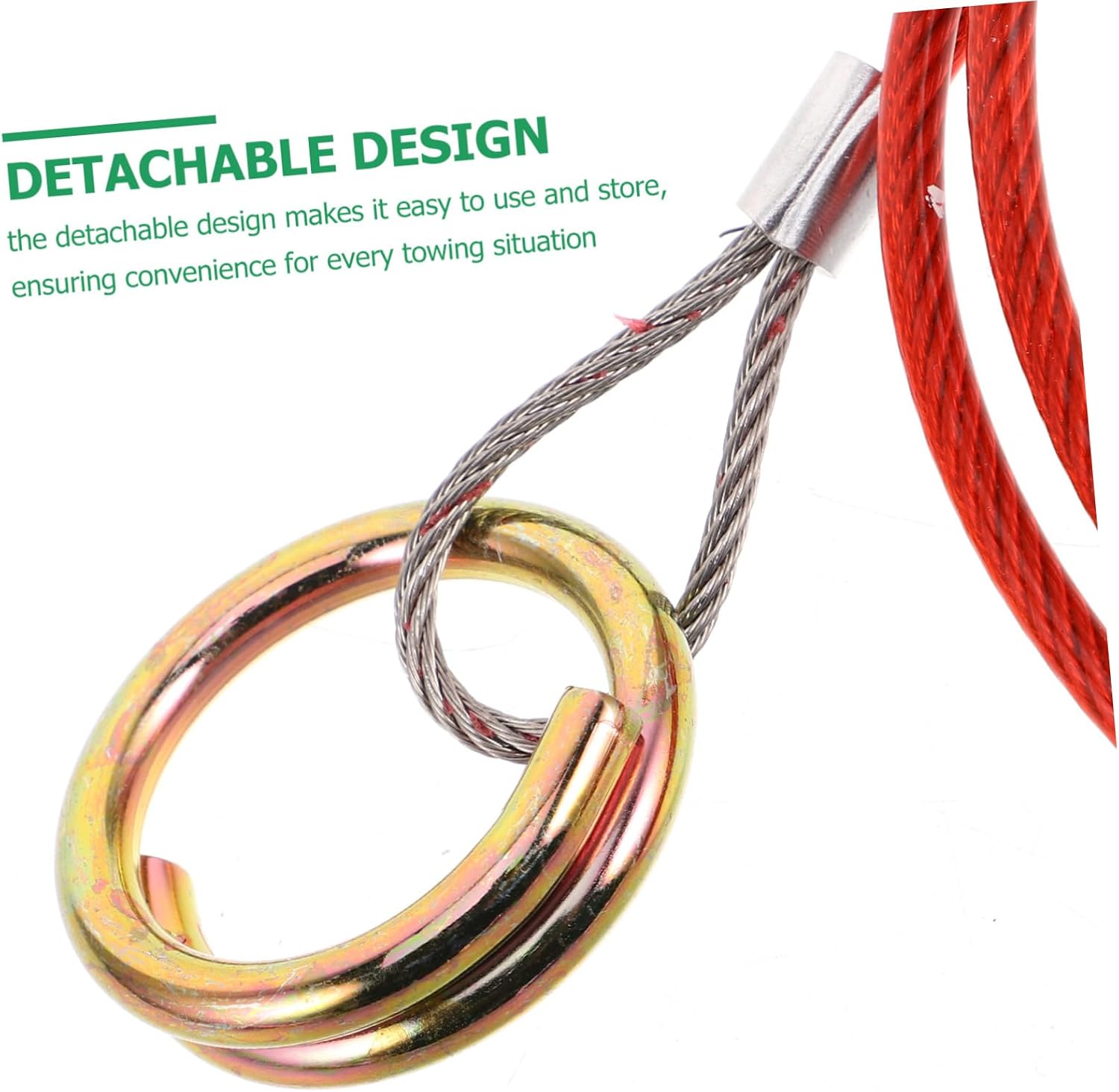 GLEAVI Universal Trailer Safety Cable Breakaway Trailer Towing Rope Heavy Duty Stainless Steel Wire