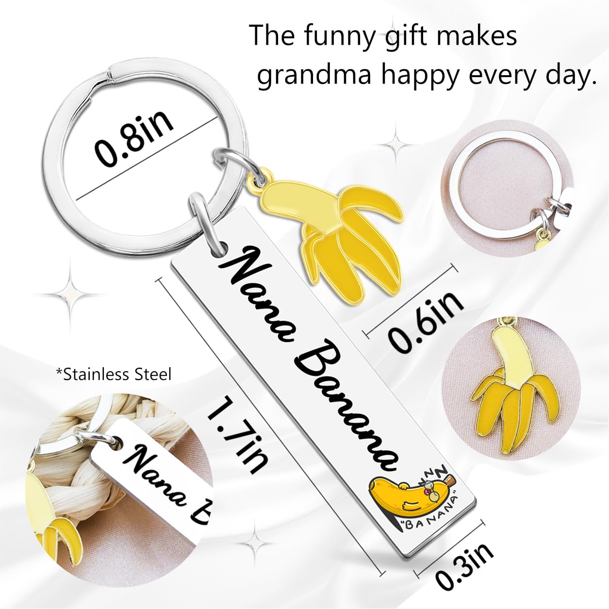 Ikacvb Regalos de abuela para abuela, divertidos llaveros para abuela, regalos de cumpleaños, las mejores ideas de regalo para abuela, regalos de Navidad para abuela, regalos únicos para el día de la
