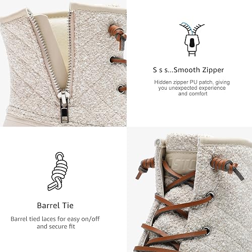 Miniatura 5 de STQ - Botas de pato para mujer, Botas de invierno acolchadas para la nieve