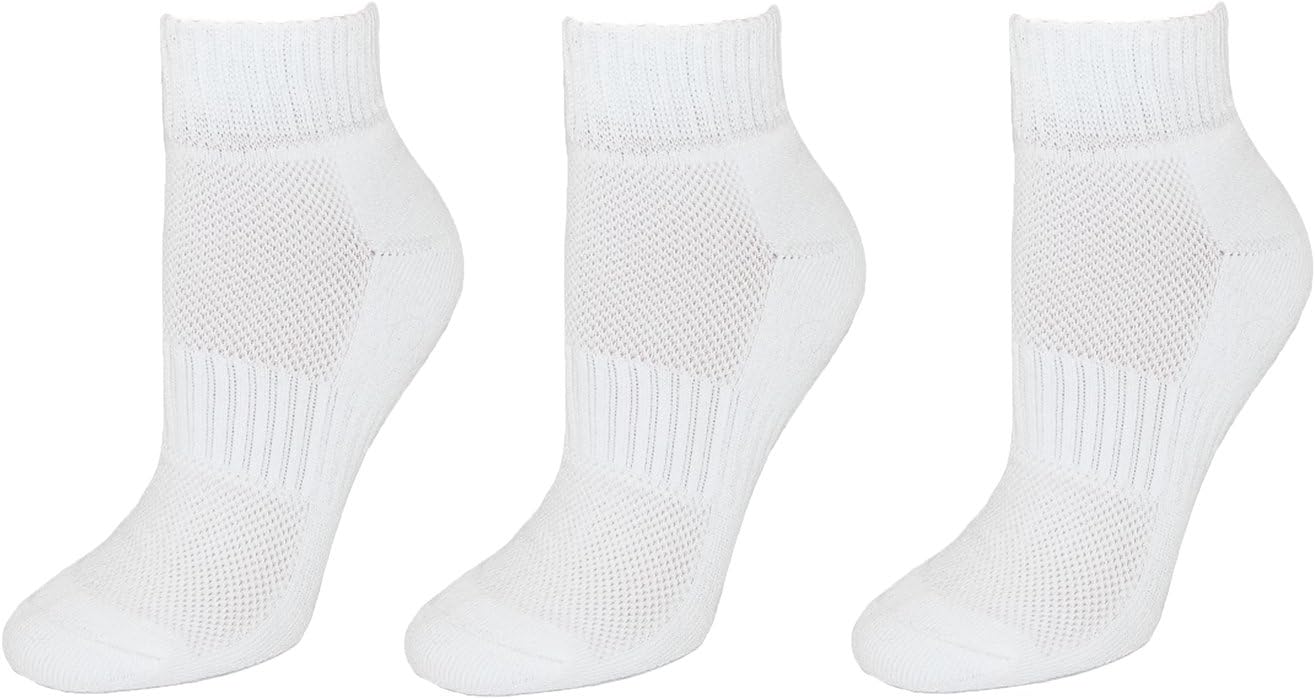 CTM Men's Cotton Arch Support Ankle Sock (Pack of 3)