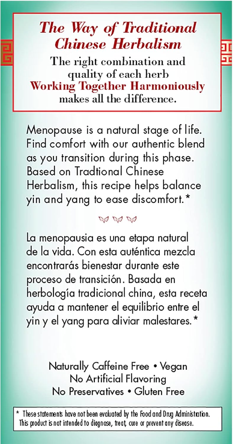 Bravo Tea Menopause Comfort Herbal Tea Caffeine Free, 20 Tea Bags, 6 Count