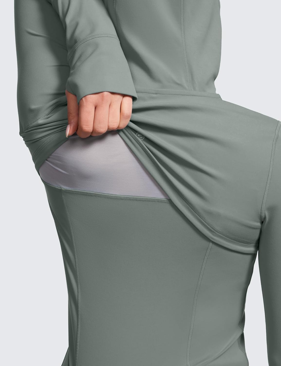 CRZ YOGA Butterluxe Hooded Athletic Jackets for Women - Full Zip Track Casual Tops with Thumb Holes Pockets - Image 5