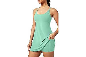 Tennis Dress with Built-in Shorts & Bra Adorned with the Iconic Statue of Liberty