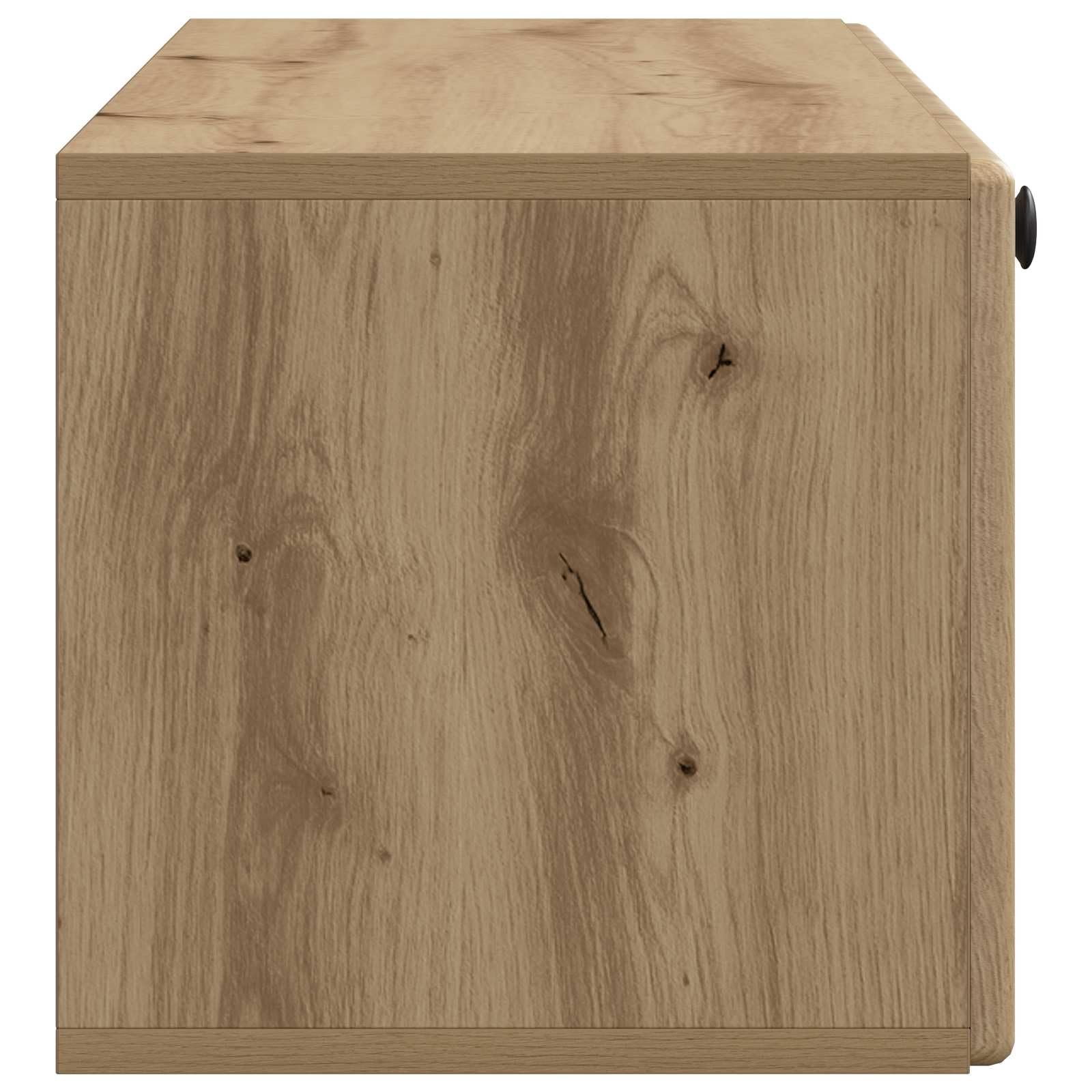 Szafka RTV montowana na ścianie Dąb artisan 98x31x30 cm wisząca szafka pod telewizor z drzwiami pojemna nowoczesna meblość do salonu przechowywanie sprzętu dekoracji oszczędza miejsce