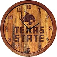 Vista 269 de The Fan-Brand NCAA Oklahoma Sooners: Faux Barrel Top Wall Clock Sports Team Bar Sign Décor - Home Man Cave, Party Decoration - Made On Demand