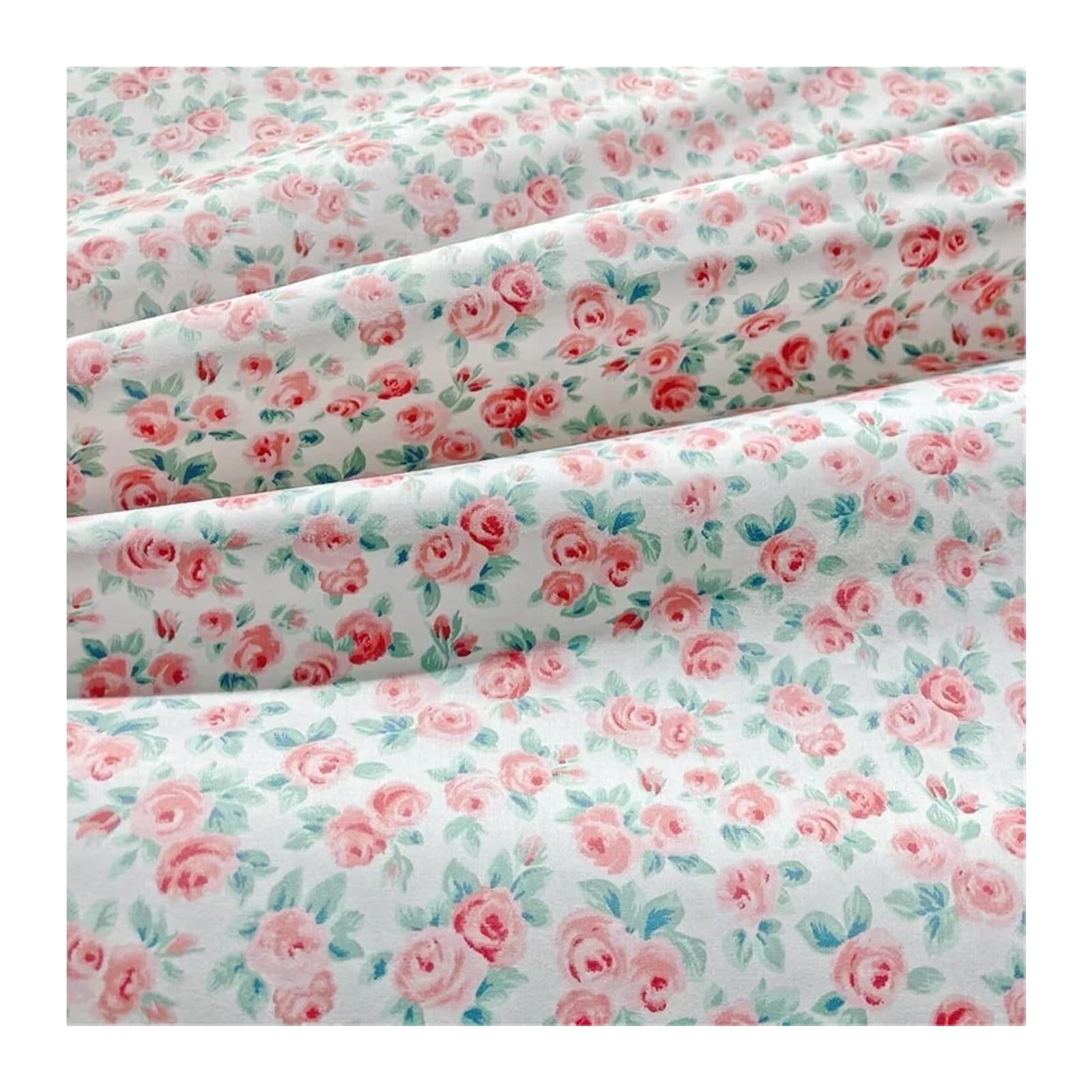 Quilting Cotton, Rose Printed Cotton Twill Fabric 160x50cm(Color5)