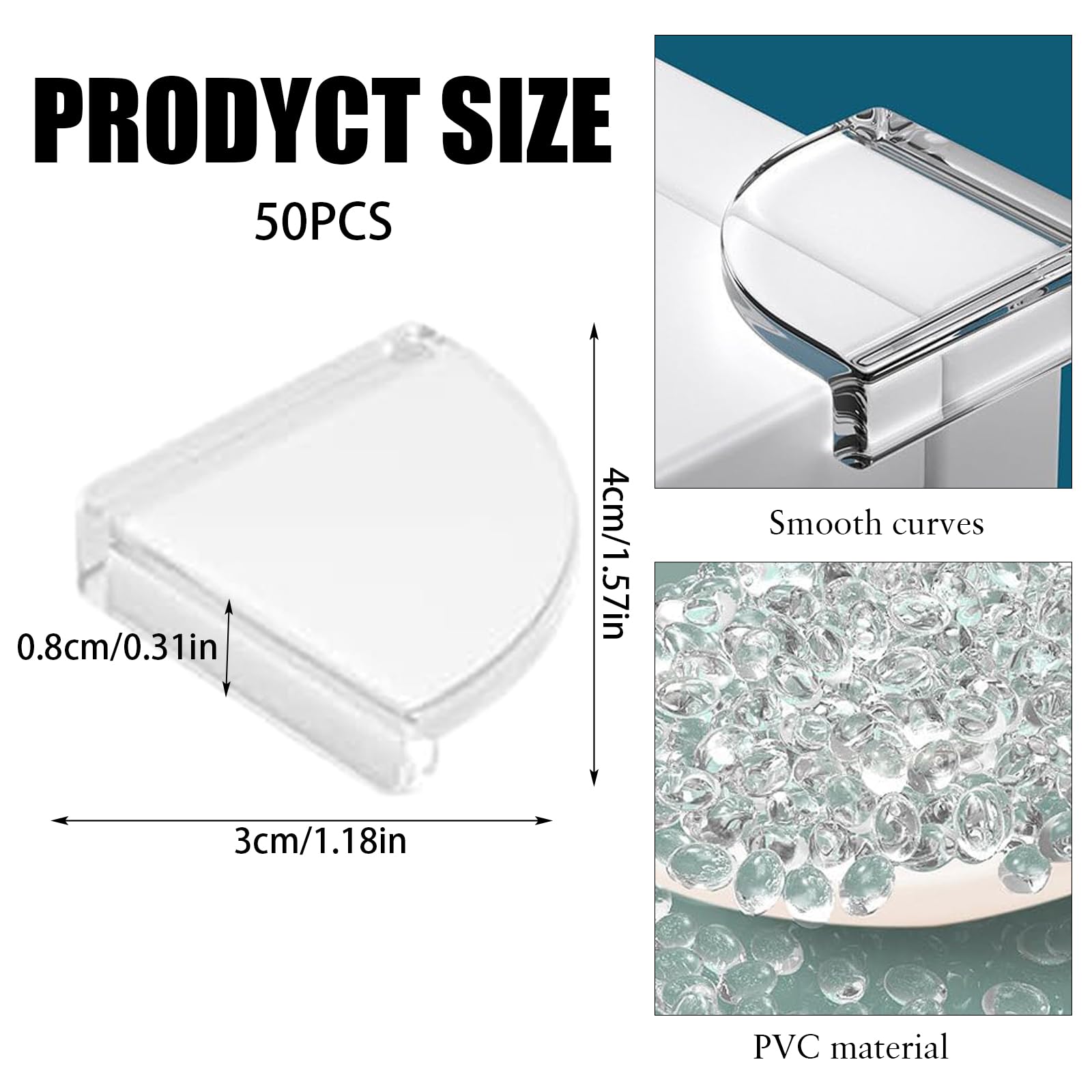 Protecteurs De Coins En Silicone - Lot De 50 - Pour Tables Et Meubles - Sécurité Enfants Et Personnes Âgées