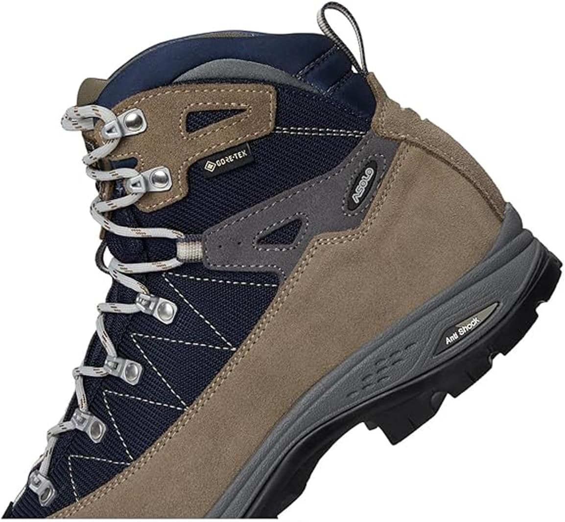 ASOLO Men's FINDER GV Water-Resistant Breathable Lightweight Cushioned Suede High Ankle Trekking Hiking Boots | Leather Cap