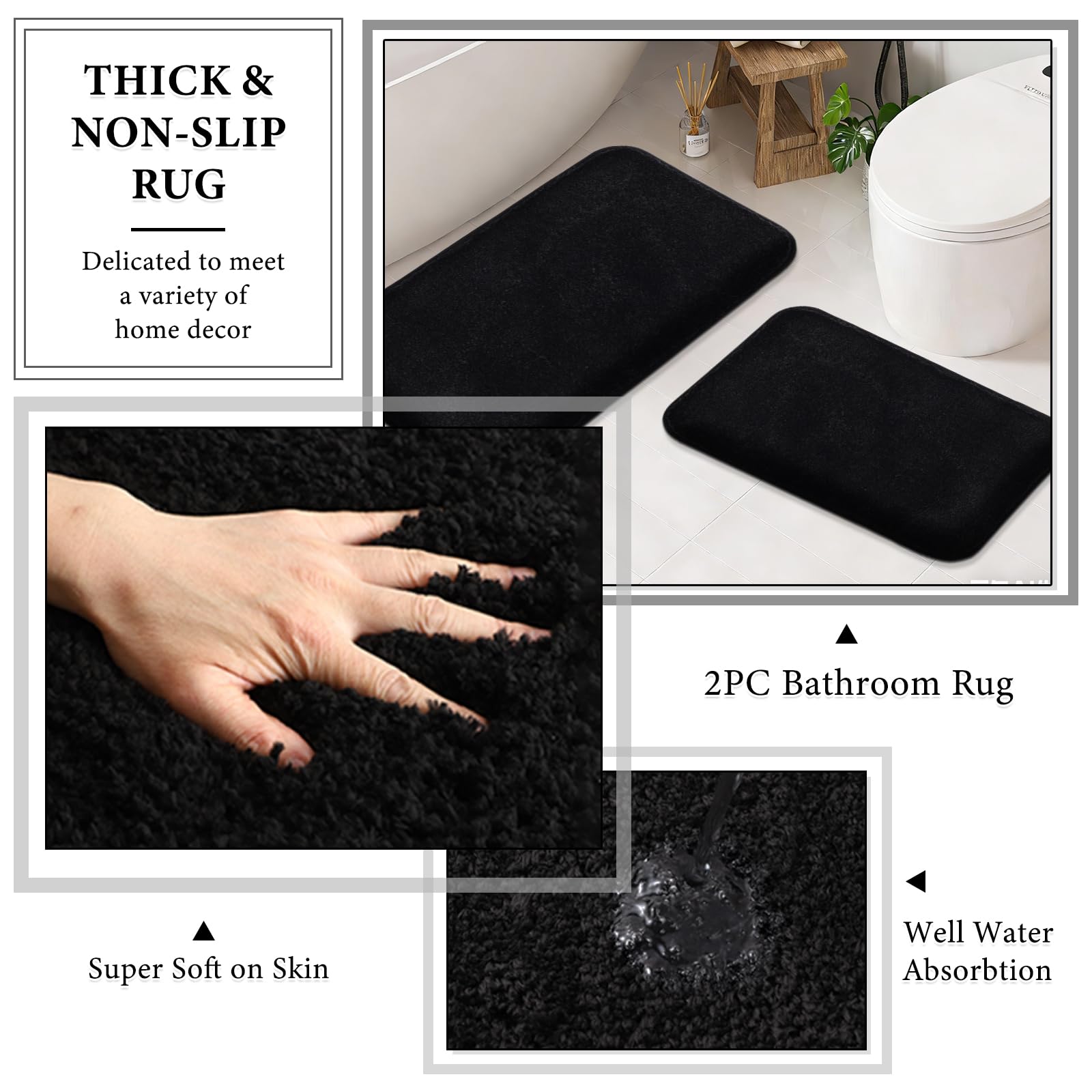 Ensemble Rideau De Douche 24 Pièces Violet - Rideau étincelant + Tapis + Accessoires Salle De Bain