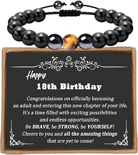 Sereney Birthday Gifts for Him, Handmade Triple Protection ID Bracelet as 9th 10th 11th 12th 13th 15th 16th 18th 21th 30th 40th 50th 60th Birthday Gift, Christmas Gifts for Boys Son Grandson Dad Man
