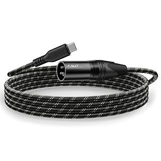 J&D USB Type C to XLR Male Mono Audio Output Cable, USB C to XLR Braided Cable for AMP, Speaker, Mixer, Compatible with iPhone 16/17 and Galaxy S25 Series, Not Support Microphone, 3 Meter / 9.8 Feet - Amazon product rated Grade A
