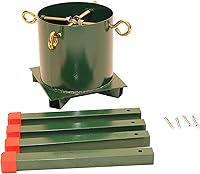 Vista 3 de Goliath Soporte de acero soldado para árbol de Navidad para árboles vivos de 5 a 12 pies