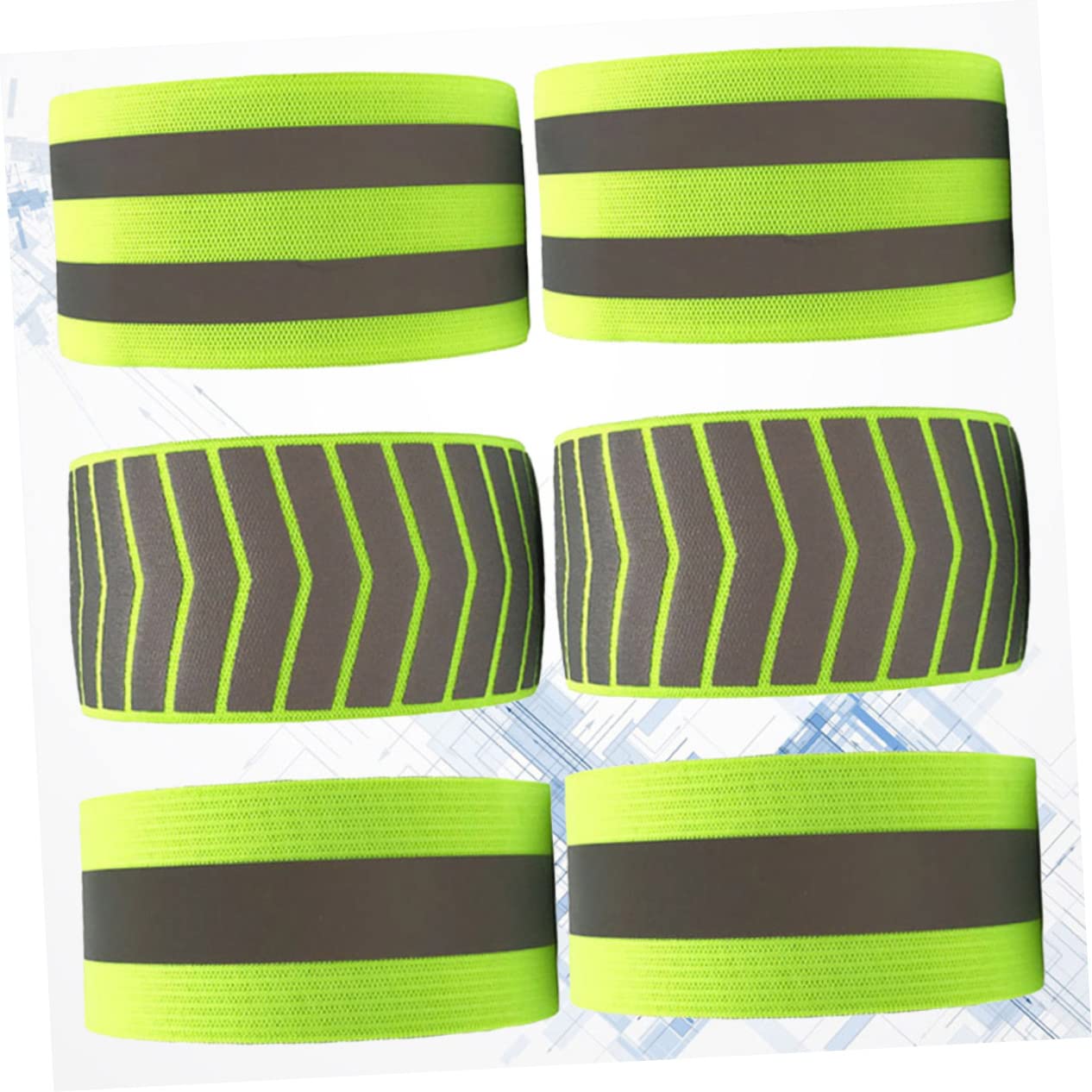 Sosoport 18piezas Pulseras Reflectantes De Seguridad Fluorescentes para Actividades Nocturnas Brazaletes Elásticos para Correr y Senderismo Verde