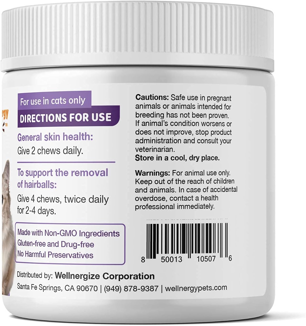 Natural Hairball Control Chews for Cats & Daily Probiotic with Prebiotics for Dogs & Cats