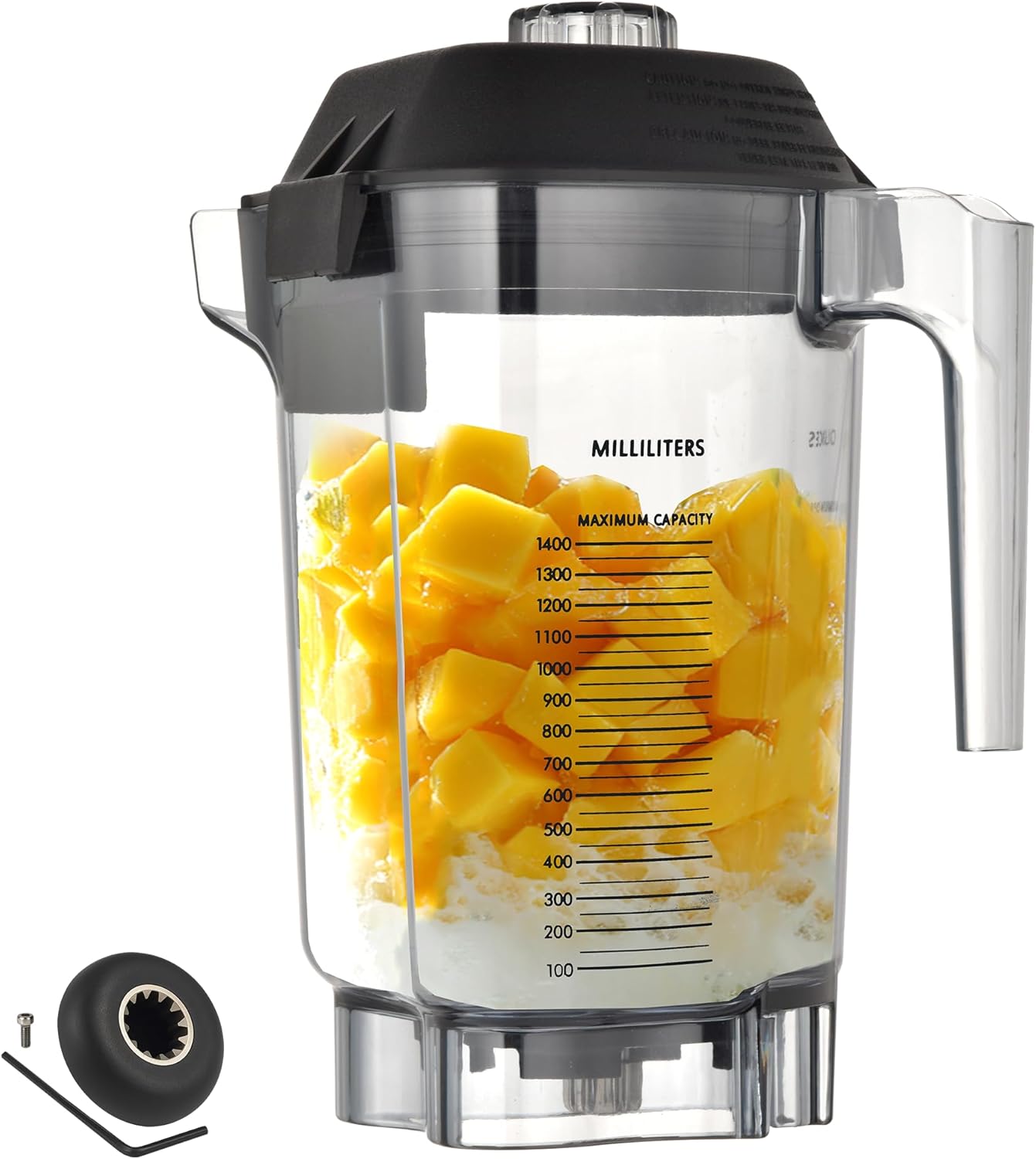 Blender Pitcher 48oz Compatible with vitamix Quiet One VM0145, Advance 36019 15978 16016, VM0100A Commercial Smoothie Cup, BPA-Free Durable Jar