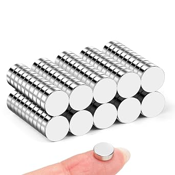 100 Pcs Small Magnet 8x3mm Strong Magnets for Whiteboard | Small Round Magnets Neodymium Office Magnet for Refrigerator, Home, Classroom