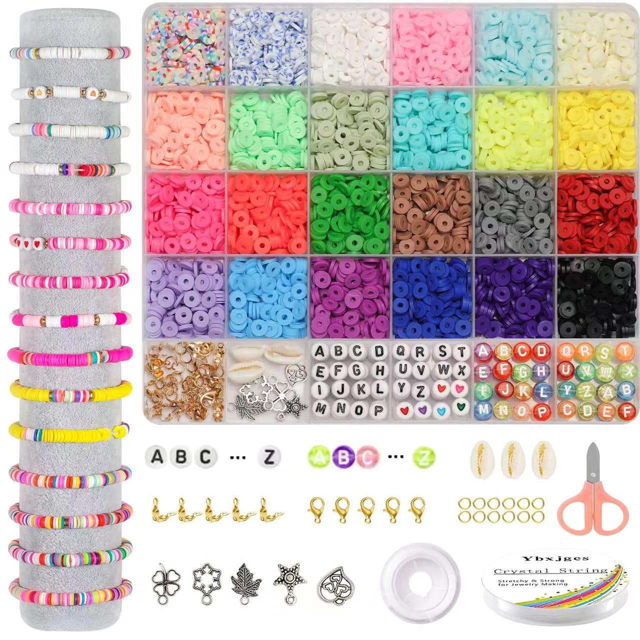 Amazon.com: Ybxjges Clay Beads Bracelet Making Kit, 3800Pcs
