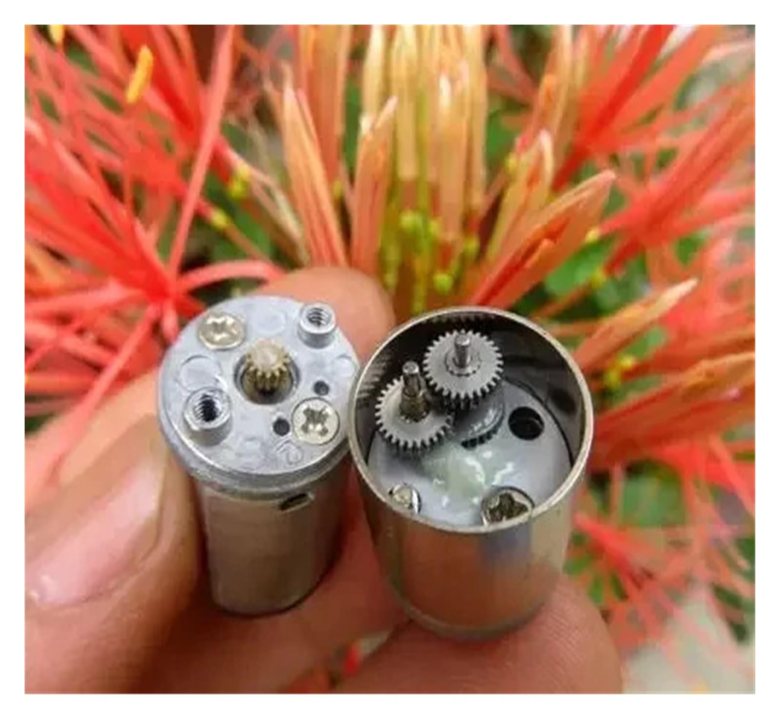 Engranaje de caja de cambios de metal completo de 16 mm, arranque electrónico, reducción de velocidad, eje de rosca CC 3V-6V 5V Arrancador electrónico de velocidad lenta
