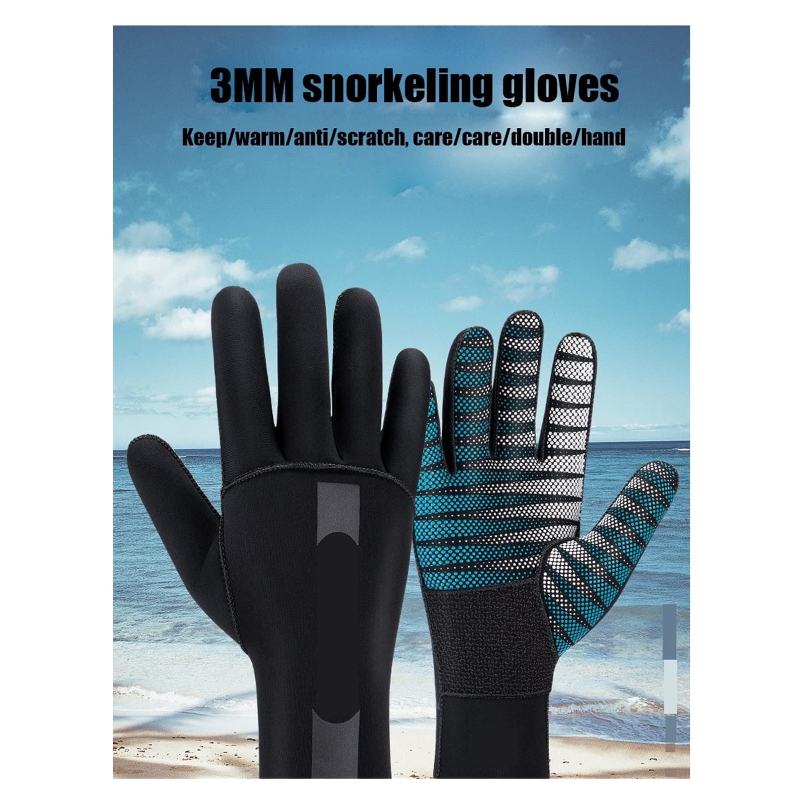 Guanti da Immersione Guanti in Neoprene Guanti da Muta da Immersione 3mm Flessibile Termico Snorkeling Scuba Diving Pesca Subacquea Guanti da Ciclismo Uomo Ampia Gamma di Applicazioni(L-XL)