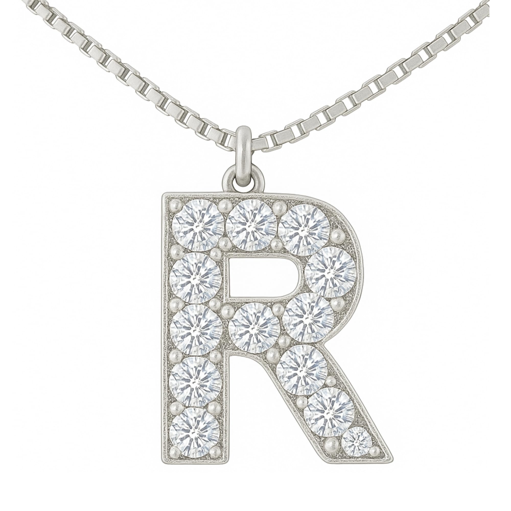 Collana Donna con Lettera Iniziale in Argento 925 e Zirconi Luminosissimi – Collana Elegante Personalizzata Idea Regalo