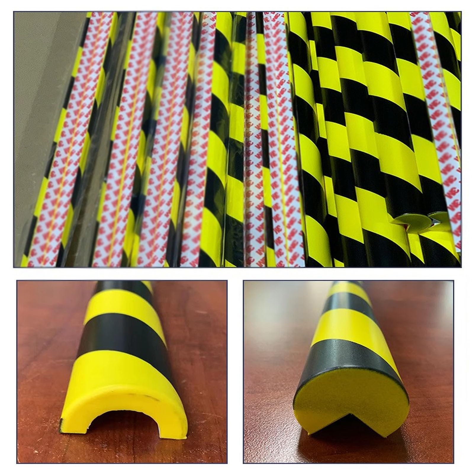 Lot de 10 protections d'angle en mousse très résistantes pour garage, mur, escaliers, cadres de porte, 100 cm