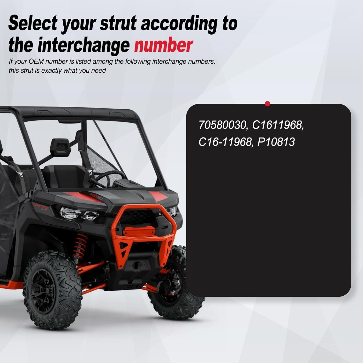 Vepagoo Windshield Front Window Struts Can-Am Defender Hd10 2016-2021, Shock for HD5 HD8 Max Pro Cab Interior Lift Supports Spring, 70580030, C16-11968, 2Pcs