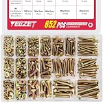 224PCS Grade 8.8 M6 M8 M10 Heavy Duty Bolts and Nuts Assortment Kit Includes 8 Most Common Sizes